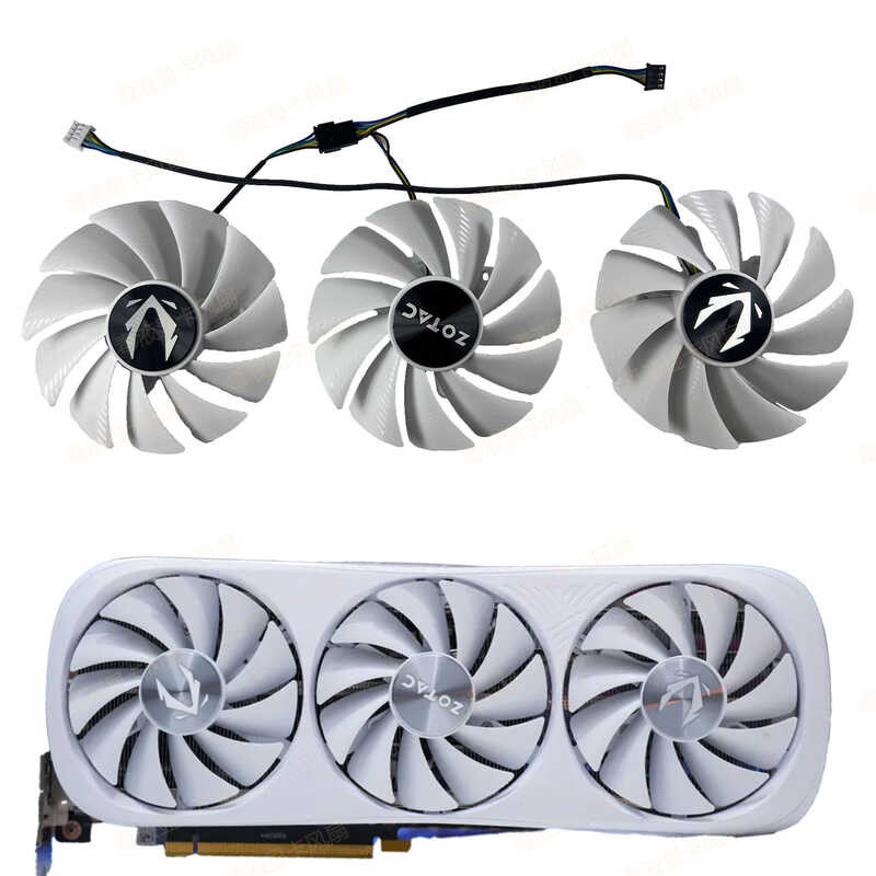 ZOTAC/ZOTAC RTX3090 30080ti 3080 3070ti AMP พัดลมกราฟิกสีขาว GA92S2U