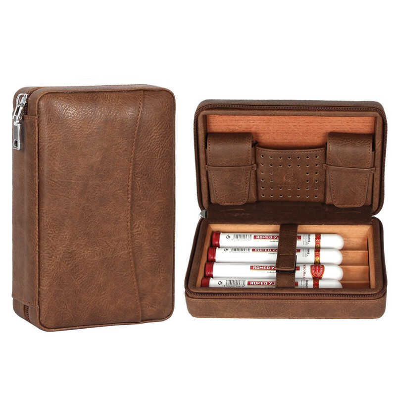 GALINER Cedar Cigar Case Retro Cigar Case Storage Cigar Portable Portable Travel Moisturizing Case