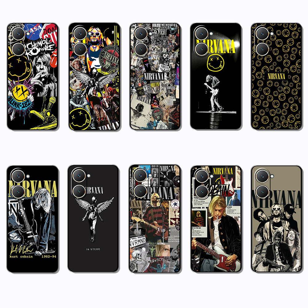 เคสโทรศัพท์สีดํานุ่มสําหรับ Vivo Y03 Y30T Y18 Y18S Y18E T3 Z9 lite Y37M Nirvana caseg