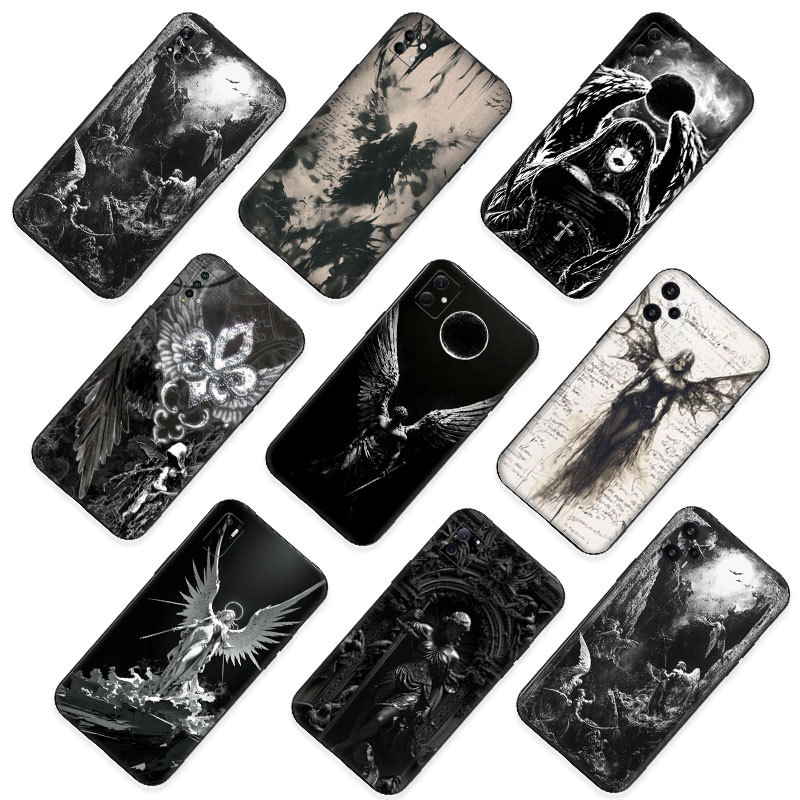 นางฟ้าสีดําลึกลับ ^ W7 สําหรับ Redmi Note 10 Pro Max 10S 10T 11S 11t Plus 11E ความเข้ากันได้เคสโทรศั