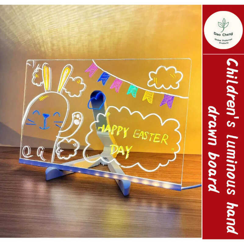 C [Drawing Board] Children's Light-Up Hand-Drawn Board Double-Sided Acrylic DIY Drawing Board Child