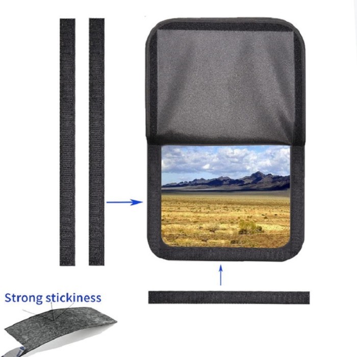 Black Curtains 16x25 Inch for Motorhome Camper Caravan Window Sun Blackout Fabric Entry Door Shade