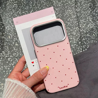 เคสไอโฟน17 สำหรับ IPhone 11 17 Air 15 13 16 12 Pro Max 15 14 16 Plus XR X XS SE 2 3 แฟชั่นนำโชค จุดแดง เนื้อหนัง ปกอ่อน