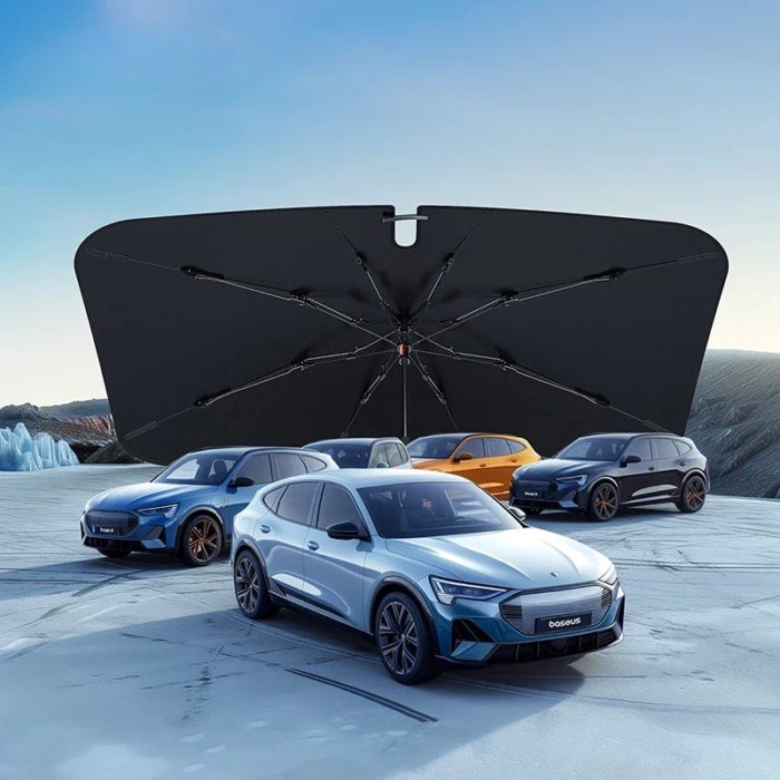 Car Sunshade Foldable Windshield Sunshade Curtain Car Front Window Universal Windshield Car Accesso