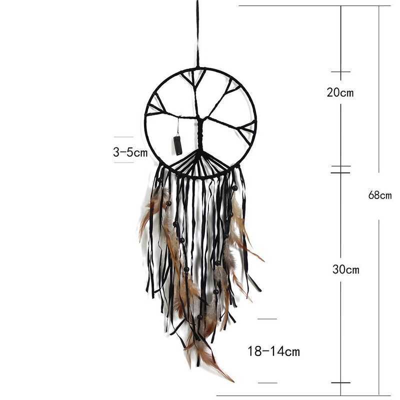 Color Dream Catcher Hand-Woven Dream Catcher B & B ตกแต่งผนังตกแต่งจี้ตกแต่งห้อง Dream Catcher