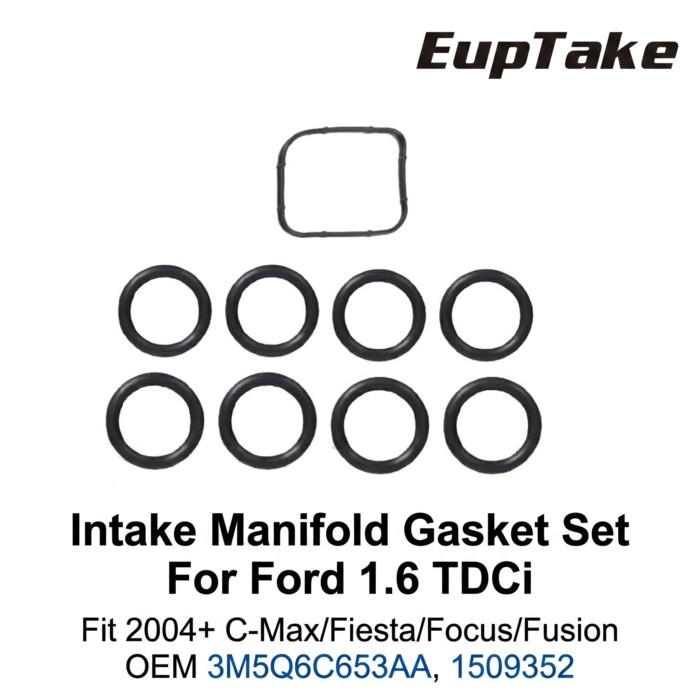 Intake Manifold Gasket Set 3M5Q6C653AA 1509352 0348S5 For Ford C-Max Fiesta Focus Fusion 1.6 TDCi 2