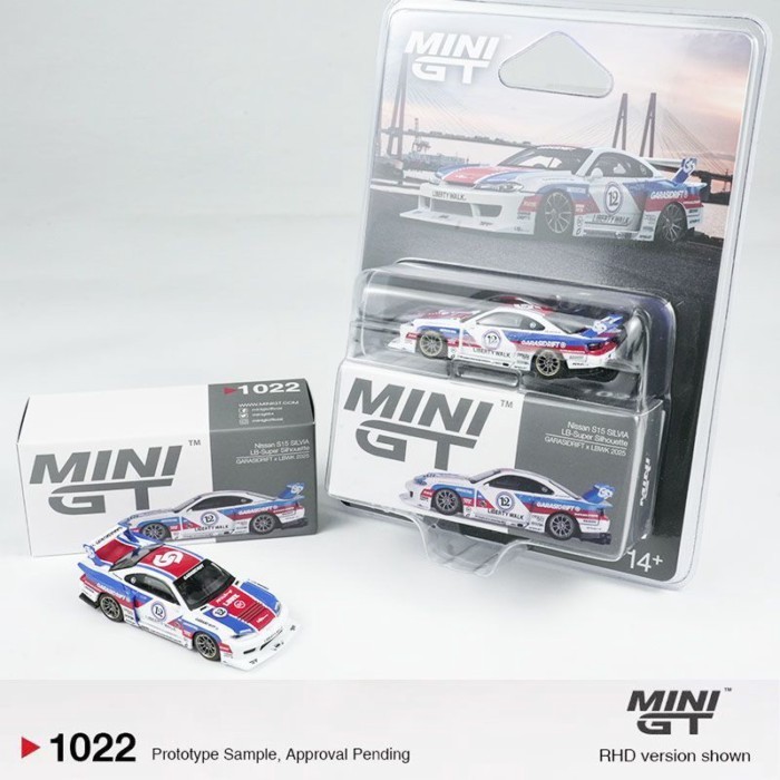 MINIGT 1: 64 Nissan Nissan LBWK Silvia S15 Silvia โมเดลรถโลหะผสม #1022 โมเดลรถยนต์
