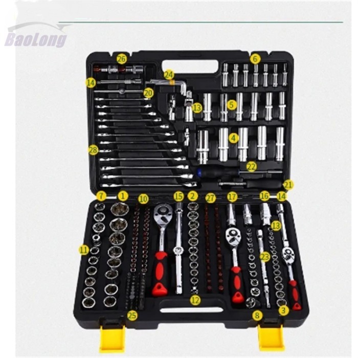 216PCS 24pins Quick Wrench Car Repair Tool Set CRIN Injector Repair Tool