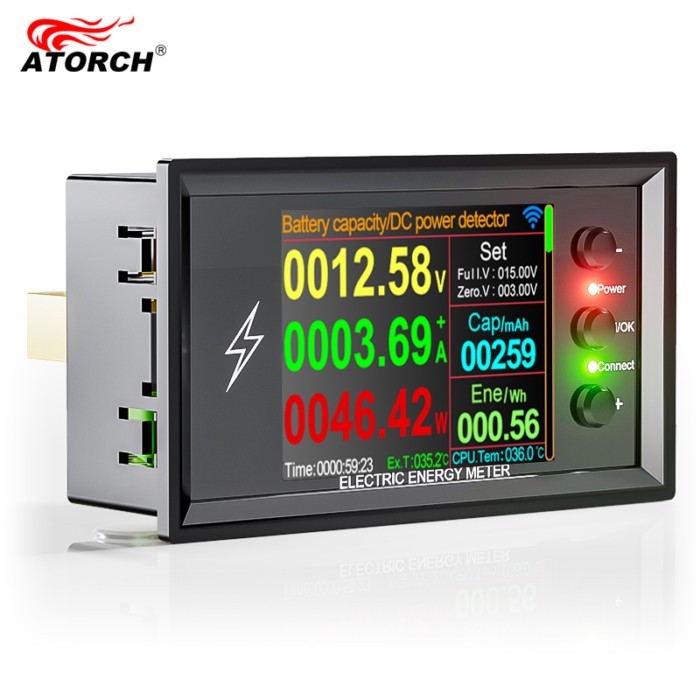 DT20W 0-420V Tuya WiFi Smart Lithium Battery Capacity Detection Tester DC digital Display Current V