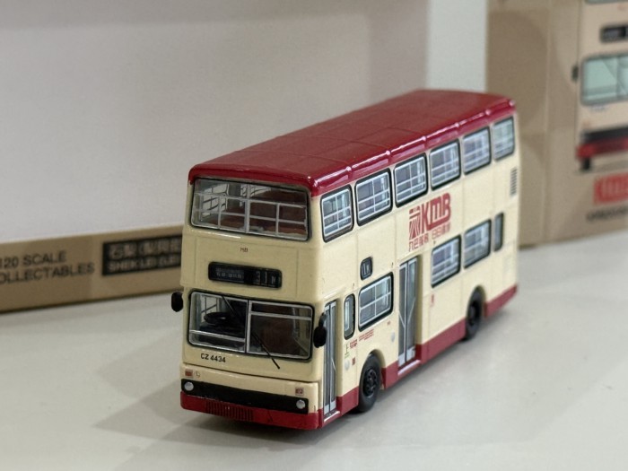 K KMB Hong Kong KMB 1: 120MCW KMB โมเดลรถบัสโลหะผสม