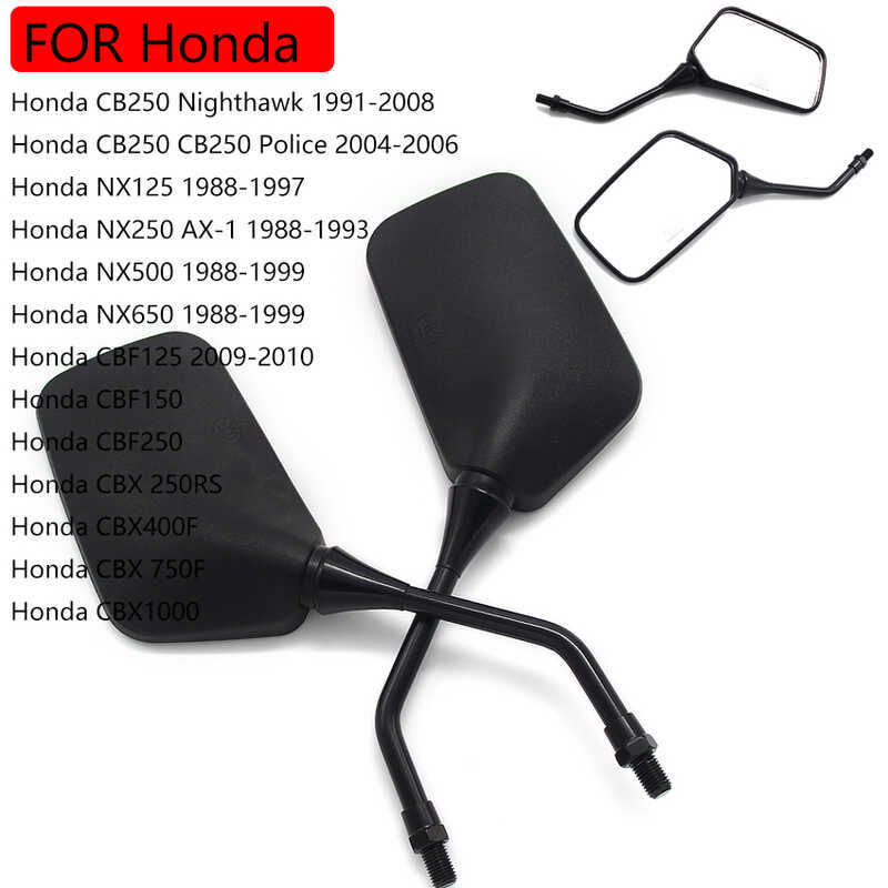 ide Mirror For Honda CB250 NX125 NX250 AX-1 NX500 NX650 CBF125 CBF150 CBF250 CBX 250RS 750F CBX400F