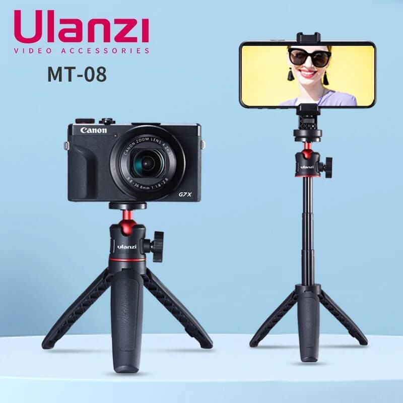 Ulanzi MT-08 ขาตั้งกล้องขนาดเล็กแบบพับได้ 1/4 ขาตั้งกล้อง Monopod Hand Grip Universal สําหรับ DSLR A