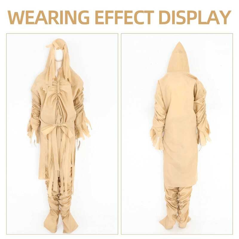 C Scary Egyptian Mummy Costume Party Zombie Horror Clothing Halloween Cosplay Outfit Adult Fancy Dr