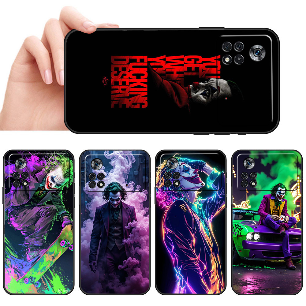 เคสโทรศัพท์สีดําแบบนุ่มสําหรับ Xiaomi Poco X4 Pro 5G SX50 เคส Joker เคสโทรศัพท์มือถือป้องกันการตก