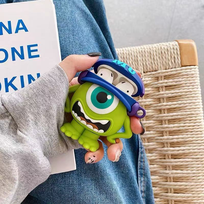 สําหรับ AirPods Pro3 Pro2 4 3 2 1 Pro หูฟัง 3D Monsters University Mike การ์ตูนซิลิโคนป้องกันหูฟังกล
