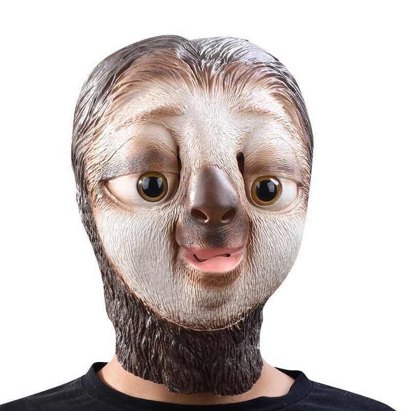 Crazy Animal City zootopia Lightning Sloth หน้ากากการ์ตูนสัตว์หมวก COS Performance Party