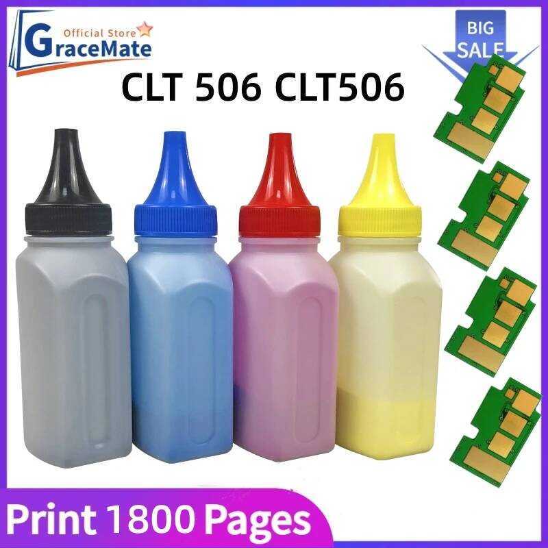 4X CLT506 โทนเนอร์ผงชิปสําหรับ CLP-680 680DW 680DN CLX-6260FR 6260FD 6260FW 6260ND 6260NR CLT-K506L 