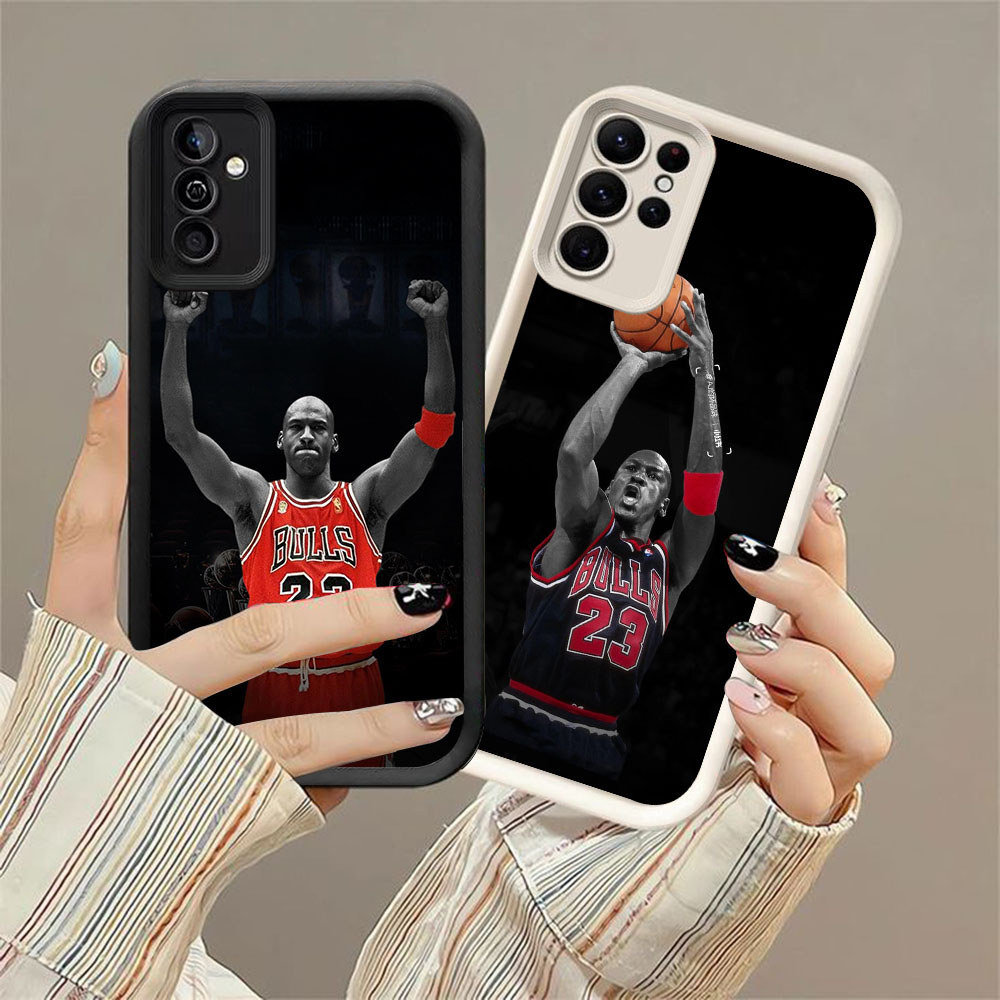 CK-81 NBA Jordan เคสกันกระแทกสําหรับ Samsung A55 A54 M15 S25 S24 S21 FE Ultra