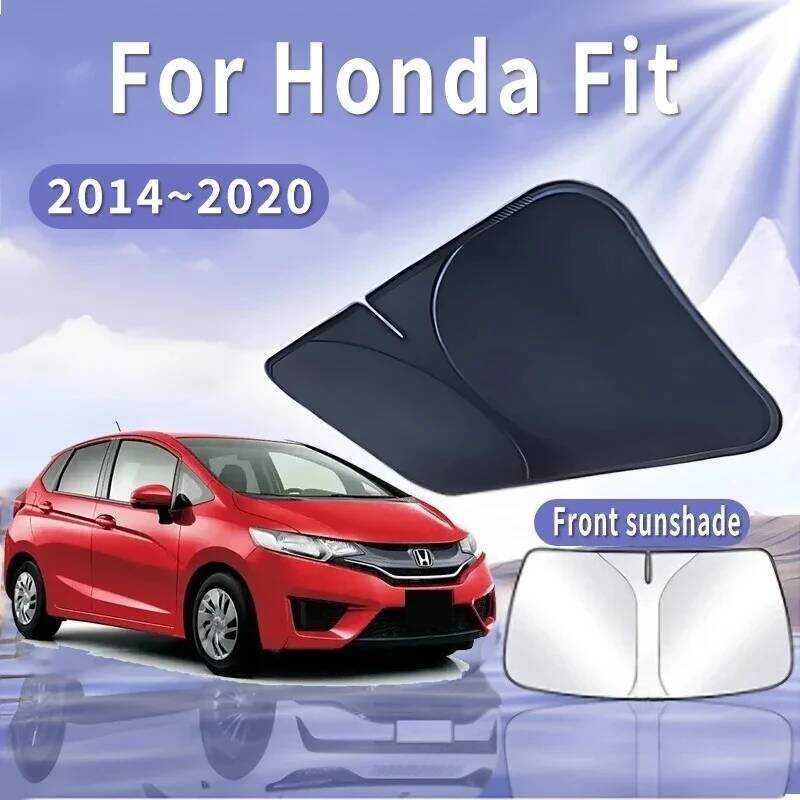 รถ Sun Visor สําหรับ Honda Fit GK3 GK4 2014 ~ 2020 ด้านหน้ากระจกบังแดดฉนวนกันความร้อนฤดูร้อน Cooling