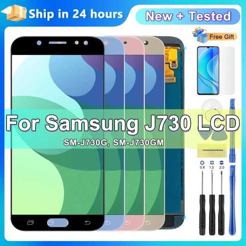 จอแสดงผล LCD พร้อมชุดหน้าจอสัมผัสสำหรับ Samsung Galaxy J7 Pro 2017 รุ่น J730 J730G J730GM อะไหล่ทดแท