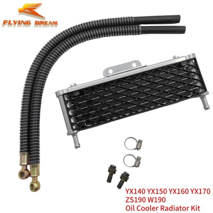 Motorcycle Engine Oil Cooler Radiator Kit Powersports Parts For YinXiang YX140 YX150 YX160 YX170 Zo
