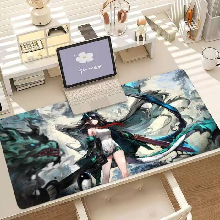 เกมล็อค Arknights Endfield แผ่นรองเมาส์ Anti Slip ขอบยาง Dusk หนาแล็ปท็อป Gaming Desk Mat