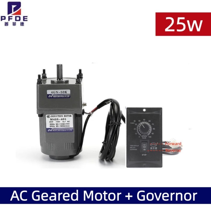 4RK25GN-c 110v 220v AC Geared Motors 25W with US-52 Governor cw ccw nduction Small Machine CNC Mill
