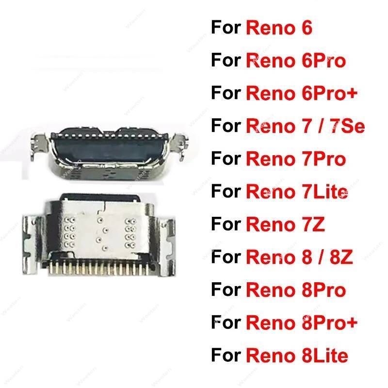 5-50pcs ชาร์จ Pin Dock Connector สําหรับ OPPO Reno 7 8 5G 7Se 5G 8Z 5G 7Lite 8Lite Micro USB ชาร์จพอ