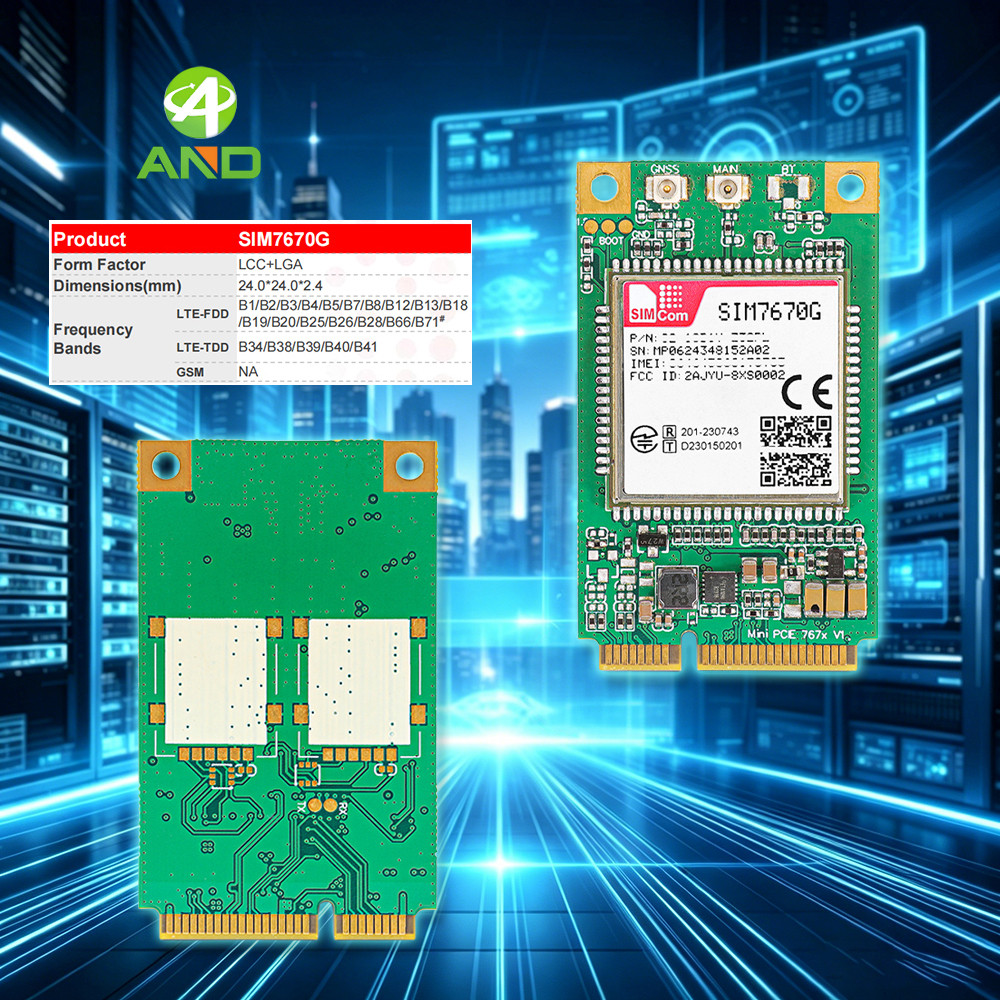 ใหม่ Mini PCIe SIM7670G LTE Cat Module Global Version