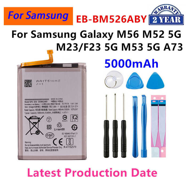 Eb-Bm526aby Eb-Bm325abn Eb-Bm146aby แบตเตอรี่สำหรับ Galaxy M56 M52 5G F54 M54 M34 M31s M317 M51 M62