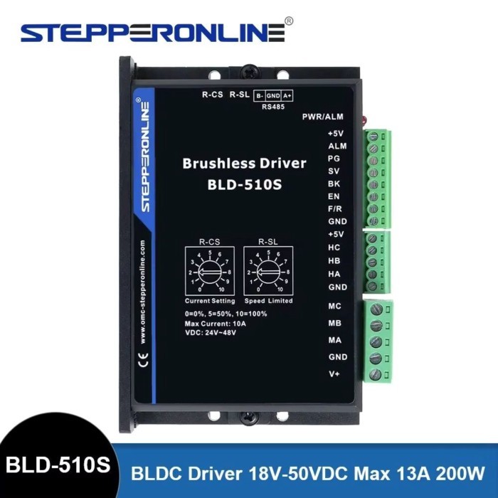 STEPPERONLINE Digital Brushless DC Motor Driver 18V-50VDC Max 13.0A 200W BLDC Motor Driver