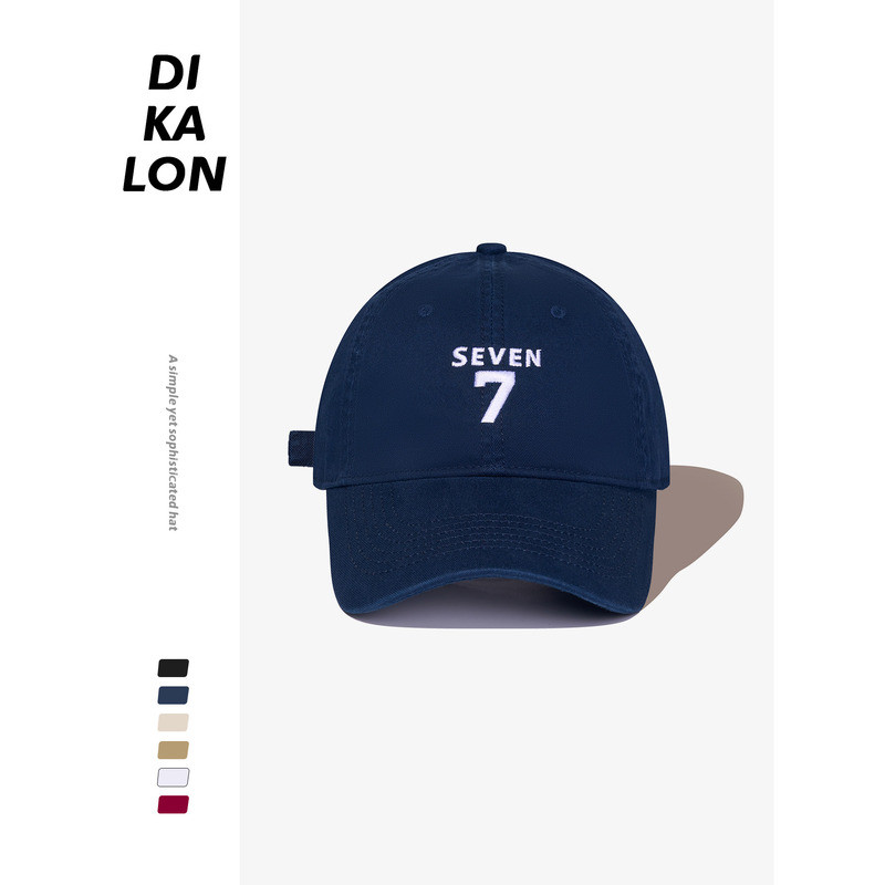 SEVEN Number 7 Hat Womens Cap 2026 Hard Top Baseball Cap Mens Wide Brim Big Face Small Face