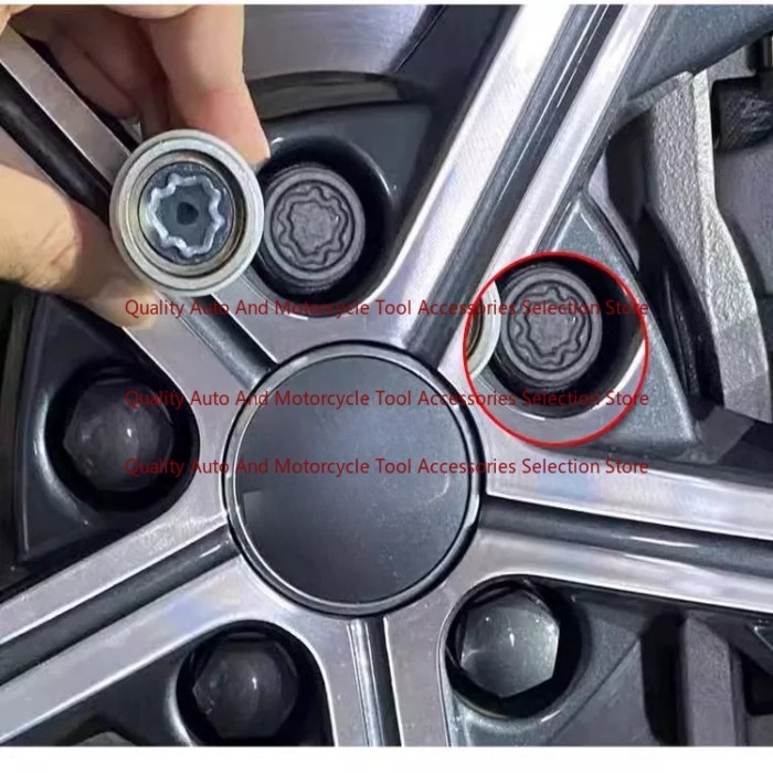 For Compatible with Audi A6LA3A4LA5Q3Q5Q7A8TT RS Tire Anti-theft Screw Sleeve Key Removal Tool
