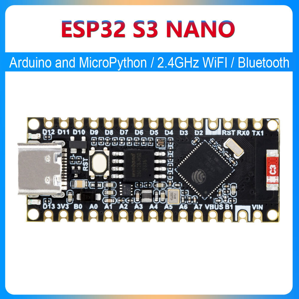 ESP32-S3 Nano ESP32-S3R8 board Band 2.4GHz Wi-Fi และบลูทูธอินเทอร์เน็ตของสิ่งที่ MicroPython เข้ากัน