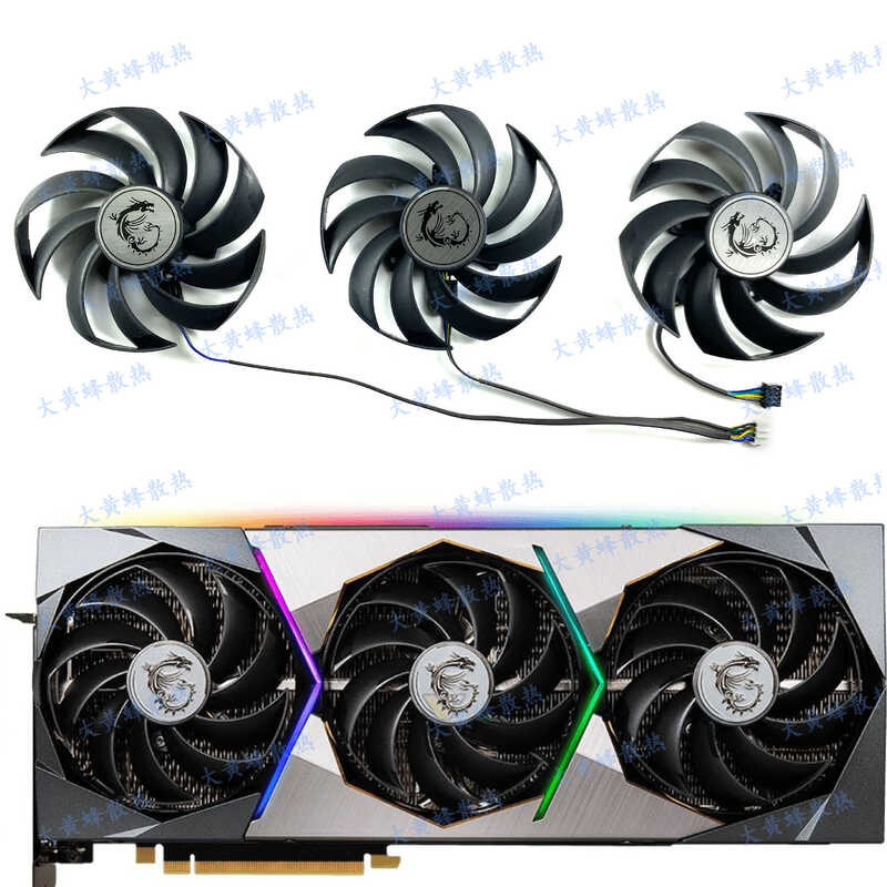 MSI/MSI RTX3070 3070ti 3080 3080ti 3090 SUPRIM พัดลมการ์ดกราฟิก Super Dragon