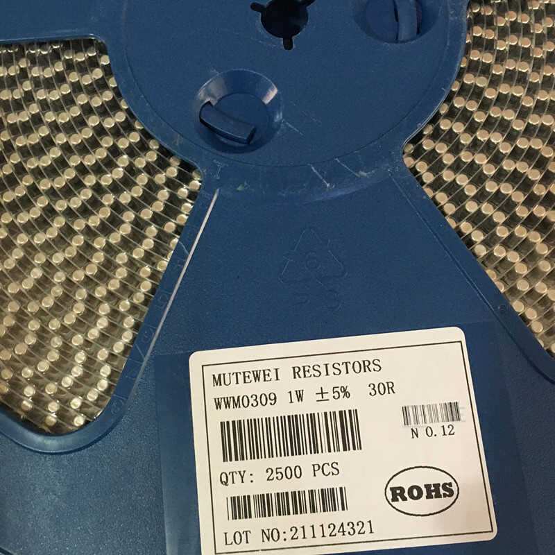 0309 Patch Winding Resistor 1W 5% 30R 33R 47R 51R 100R Fusion สีแหวน Double Cap ทรงกระบอก