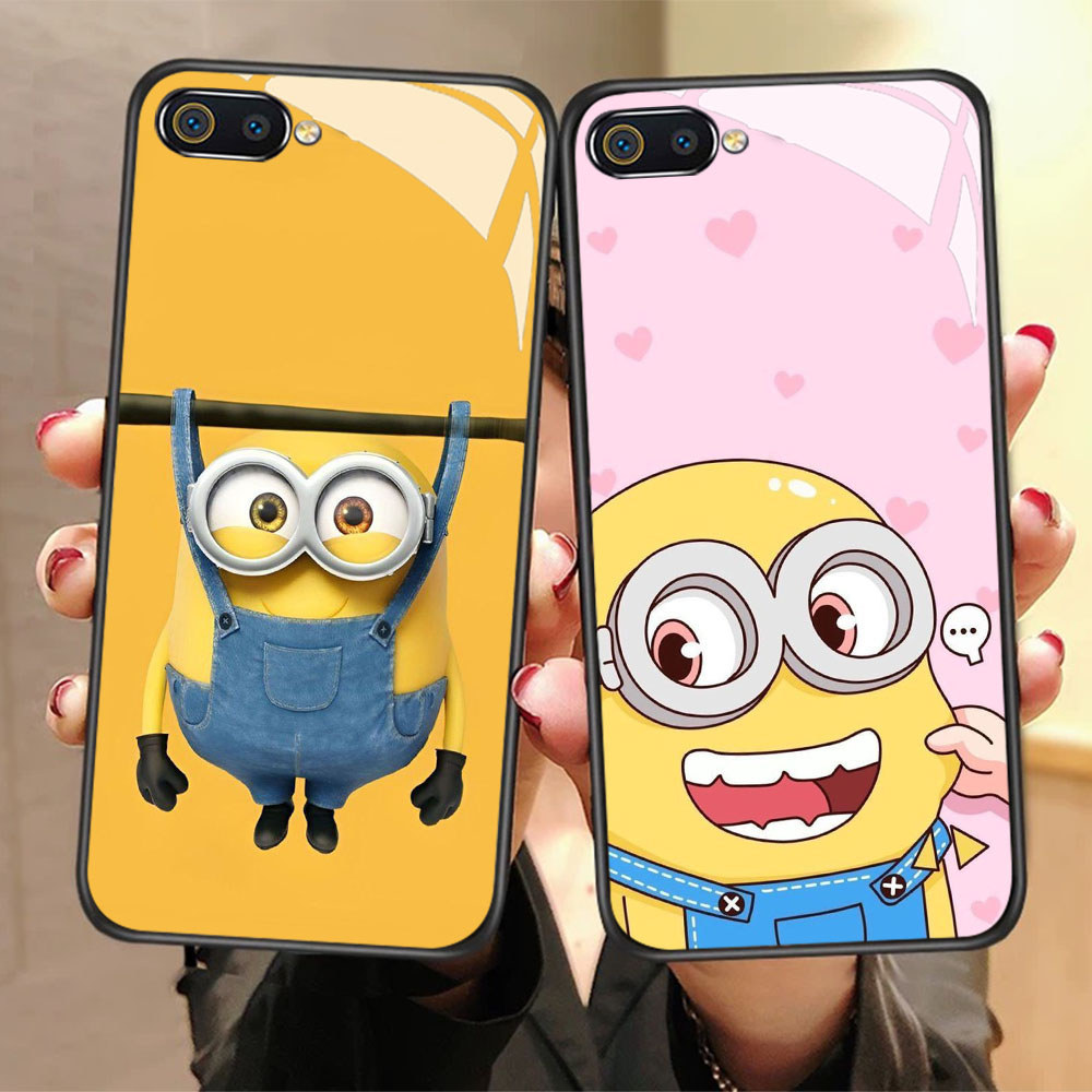 CK-50 ปลอกแก้ว Minions HD น่ารักสําหรับ Realme C1 C2 C2s OPPO A3S A5 A12E