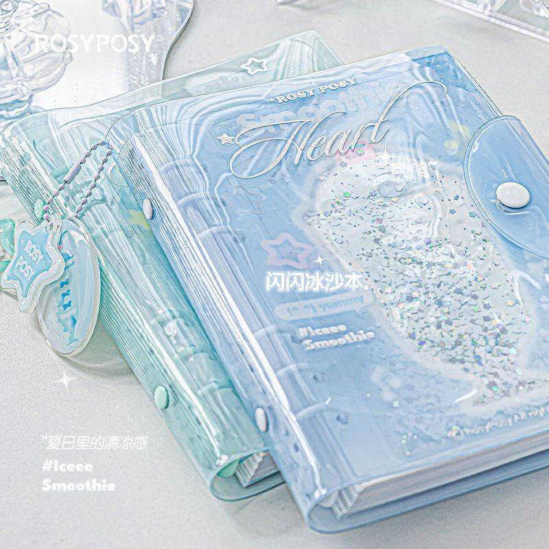คู่มือ RosyPosy Soft Set Smoothie Girl Heart Clear Feeling Loose-leaf Handbook Note Glitter Book