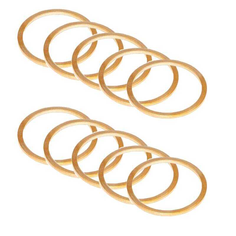 ปะเก็นท่อไอเสียเคลือบทองแดงสำหรับมอเตอร์ ขนาด 42*36*2 มม. สำหรับ Kawasaki ZX750 ZXR750 1993-1995 ZX7