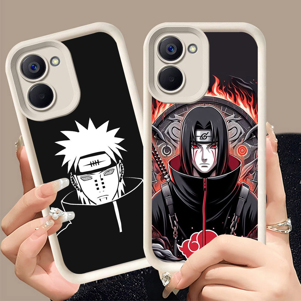 Q-12 Naruto Akatsuki ขาวดำเคสโทรศัพท์หรับ VIVO IQOO Y03T Y18S Z9 T3 Y03 Y18i Y18 LITE ปกสีชมพู