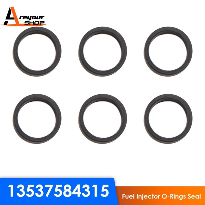 Areyourshop 6x Fuel Injector O-Rings 13537584315 for BMW E88 E90 E92 E60 E70 F10