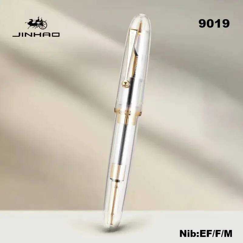 ปากกาหมึกซึม Jinhao 9019 หัวปากกาอิริเดียม EF F M สำหรับเขียนตัวอักษรลายมือลายเซ็น ขนาดหัวปากกา 2.6 