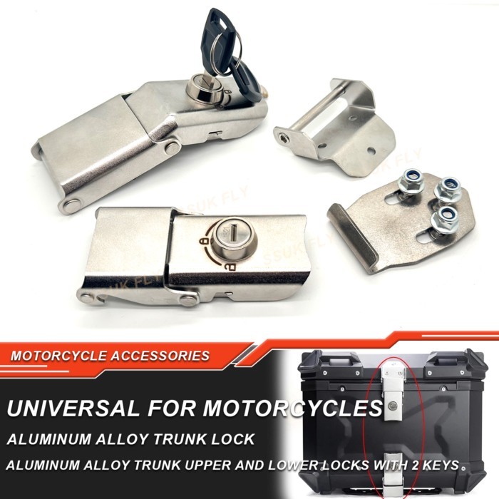 36L 45L 55L 65L 80L 100L Motorcycle Top Box Lock Rear Trunk Cylinder Core 2 Keys Tail Luggage Case