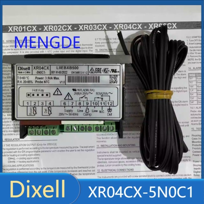 Dixell XR04CX-5N0C1 XR04CX Temperature Controller Dual Probe Sensor with Defrosting Thermostat New