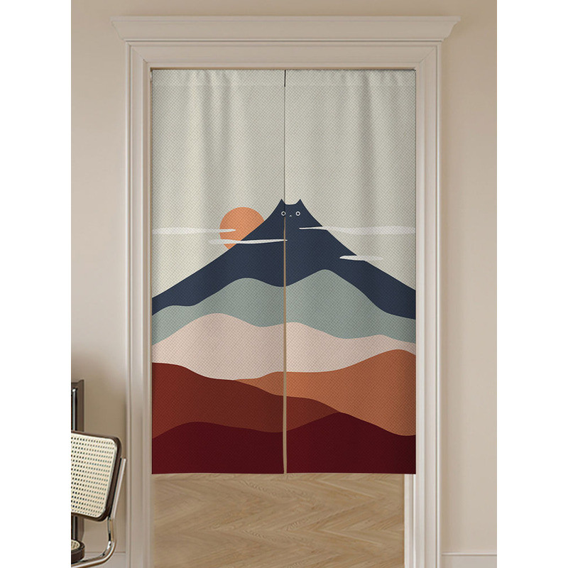 ☃ Aesthetic Blocking Door Curtain Non-drilling