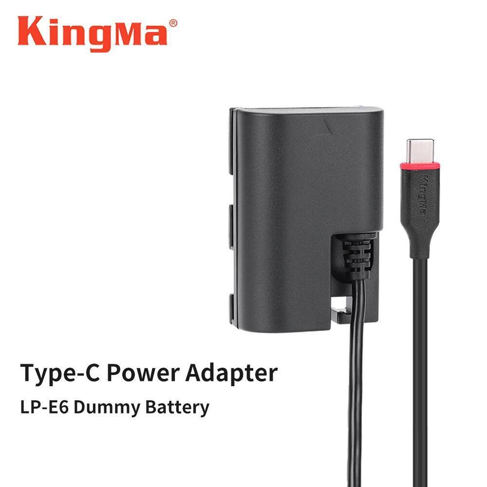 KingMa LP-E6 LP-E6NH USB Type-C Dummy แบตเตอรี่อะแดปเตอร์สําหรับ Canon EOS R5 R6 5DS R 7D 6D 5D3 5D4
