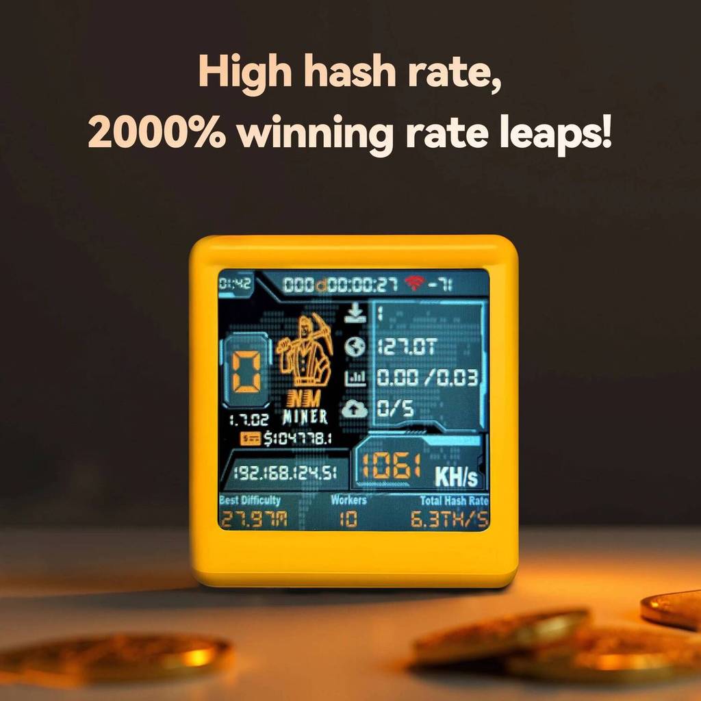 TA NMMiner NM ทีวีสมาร์ททีวี 1060KH/s ดีกว่า Nerdminer v2 ESP32 BTC SOLO Lottery Miner & สมาร์ทของขว
