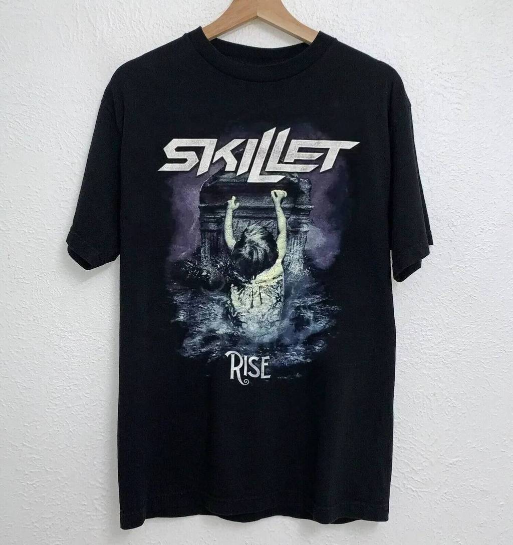 เสื้อยืดผ้าฝ้ายสีดำ แบรนด์ Rare Skillet หลากหลายไซส์