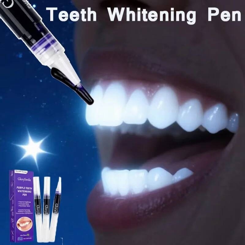 Magical Purple Teeth Whitening Pen Freshing Breath Oral Deep Cleaning Stain Removal Dentifrice Essen
