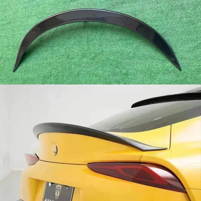 Carbon Fiber Tail fins For Toyota Supra GR A90 A91 MK5 2019+ Rear Trunk Spoiler Guide Wing Rear Win